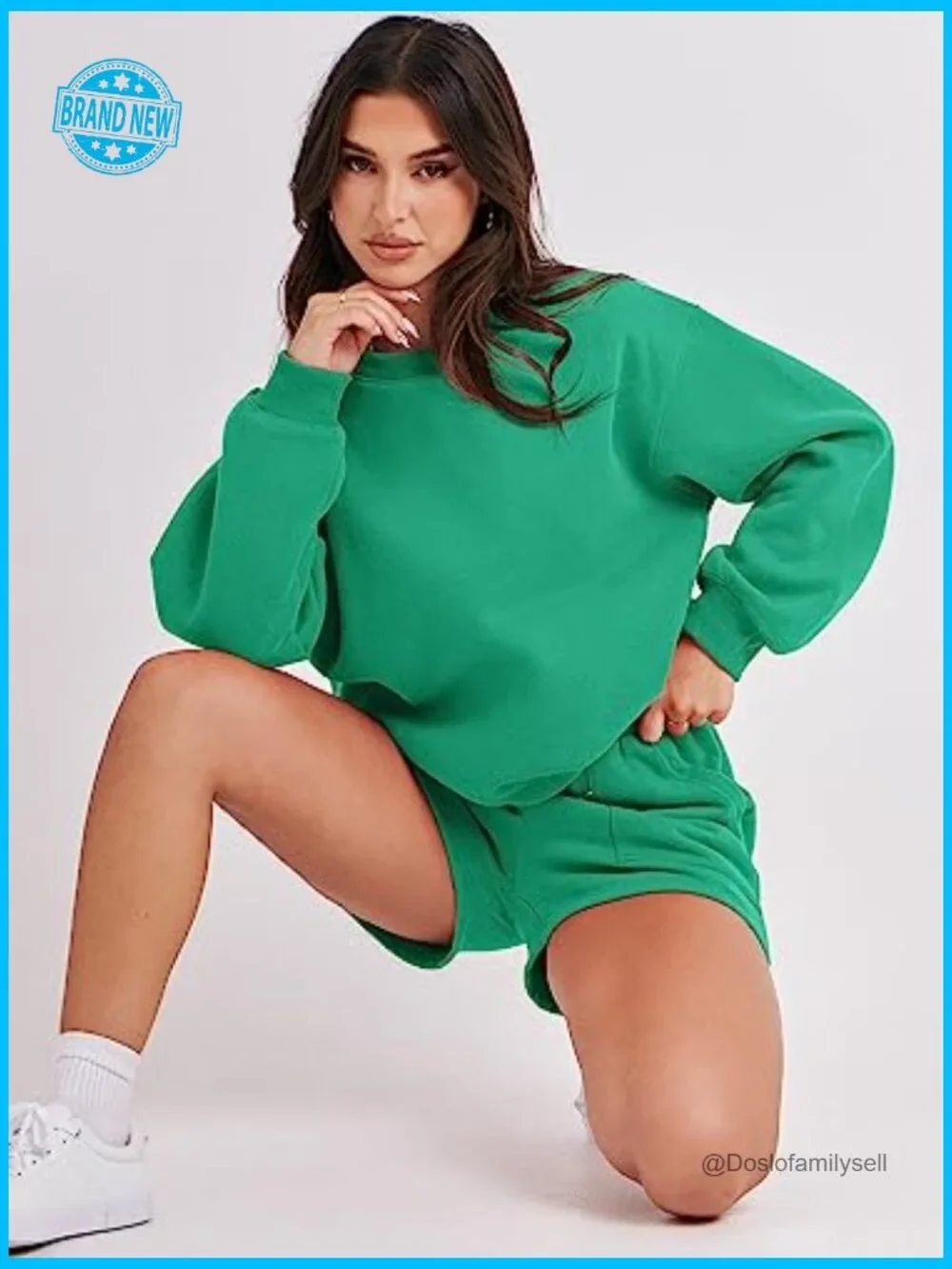 2 Piece Outfits Sweat Shorts Sets Oversized Casual Lounge Matching Set